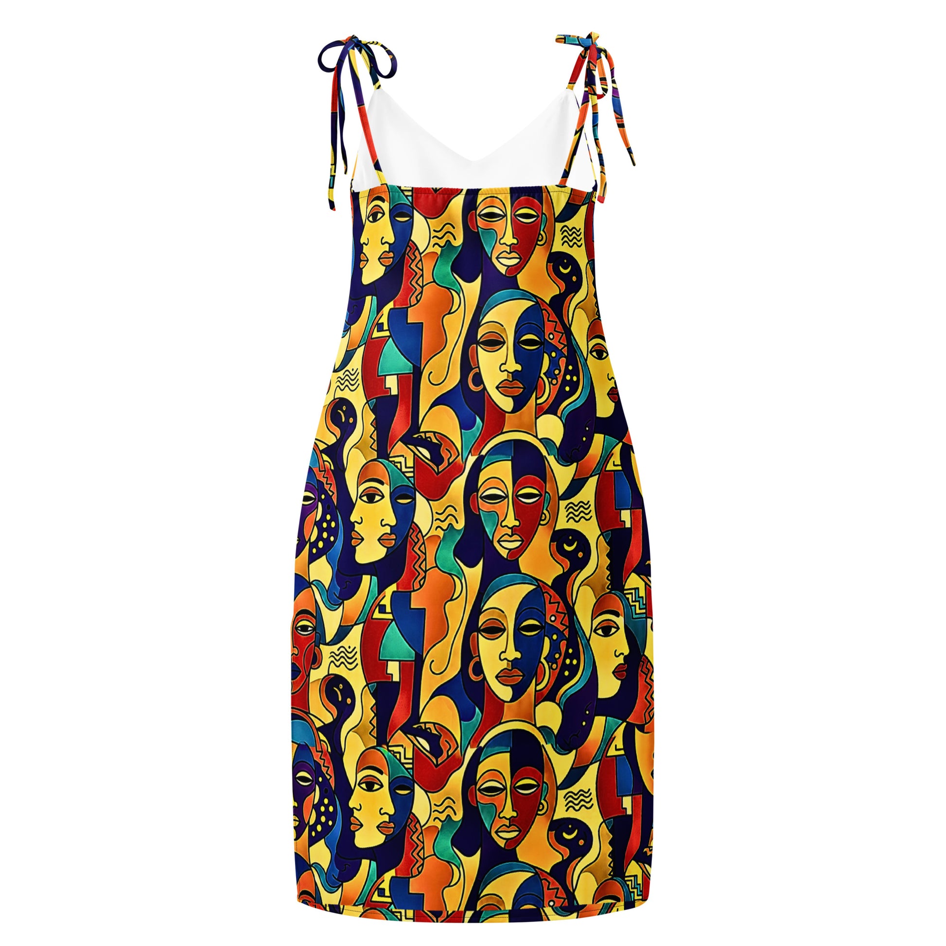 Woman wearing awon aya African print print midi dress by ASAKE-OGE  Juneteenth 2026 collection