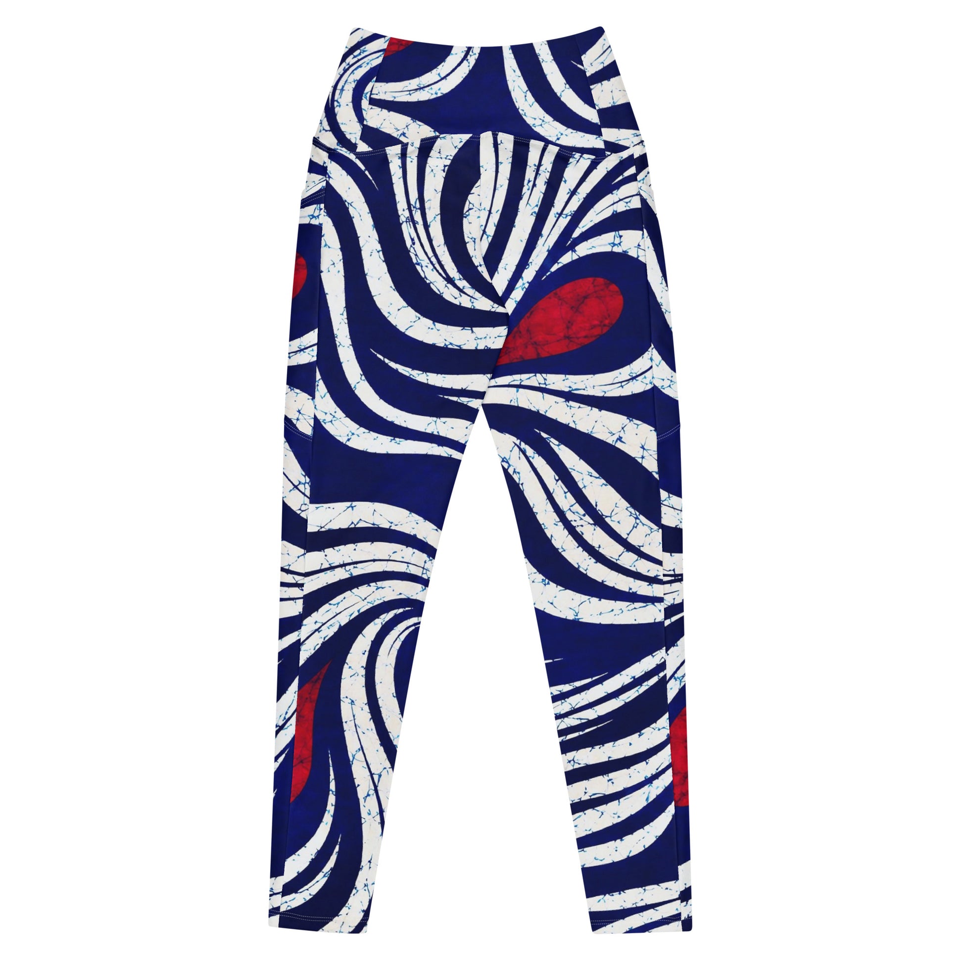OMI African heritage print on high-waist crossover leggings 