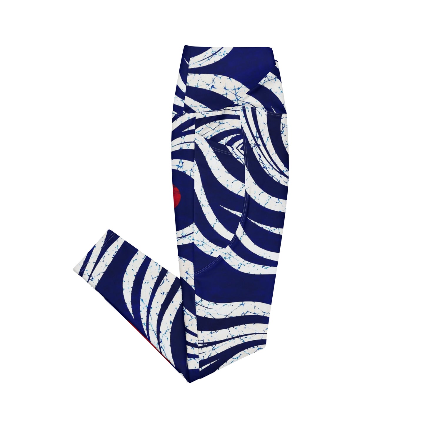 OMI African heritage print on high-waist crossover leggings 