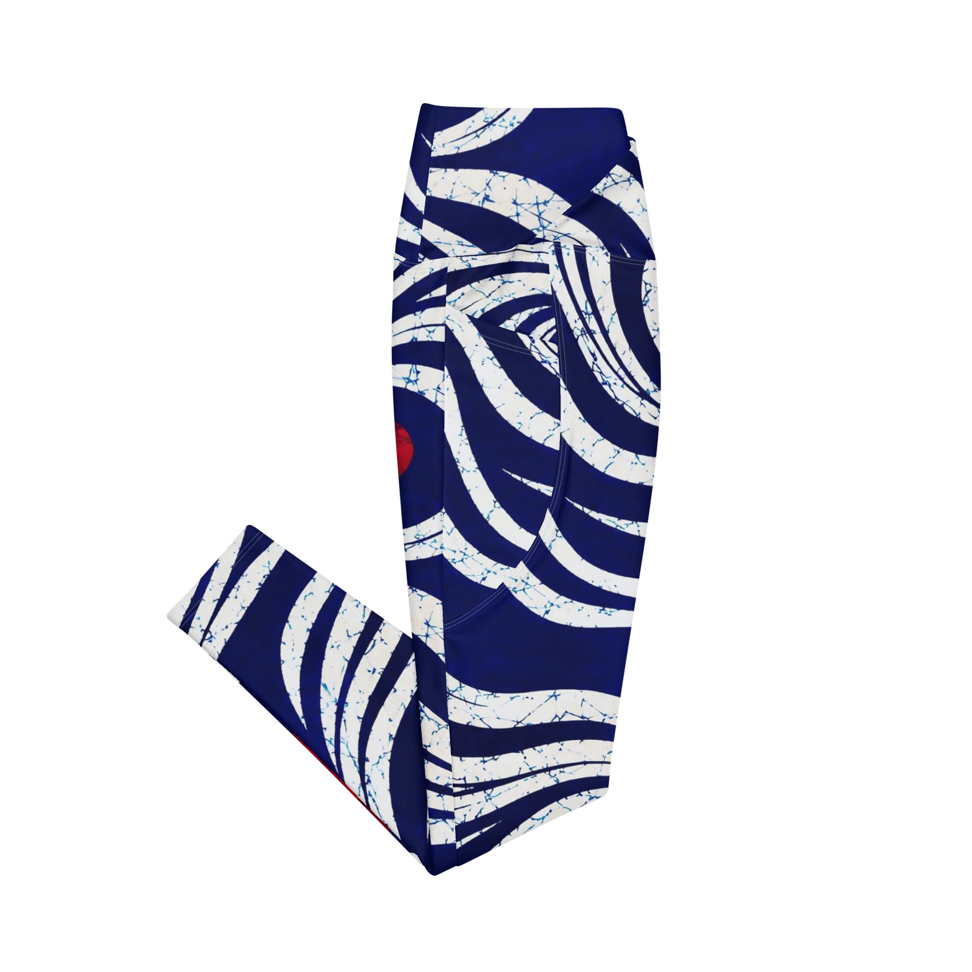 OMI African heritage print on high-waist crossover leggings 