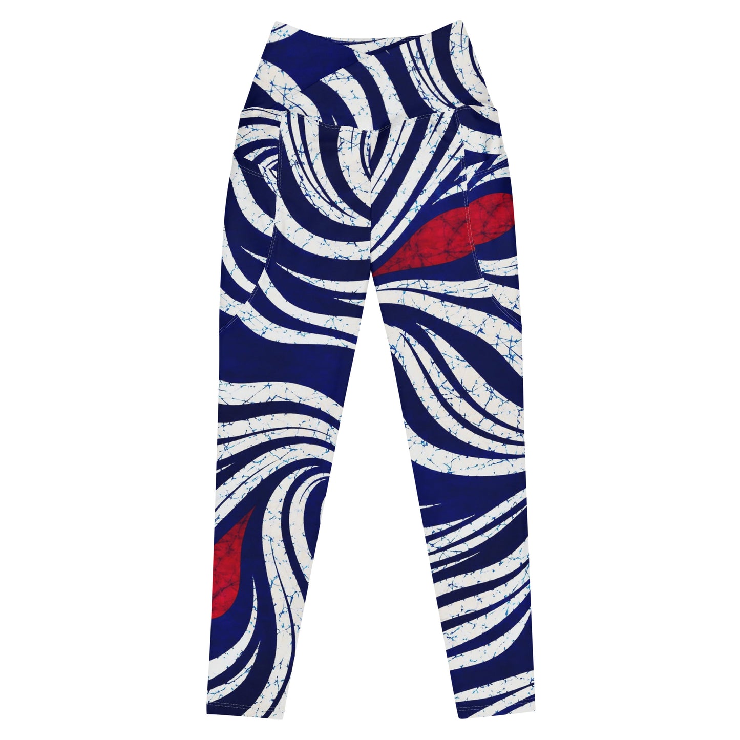 OMI African heritage print on high-waist crossover leggings 