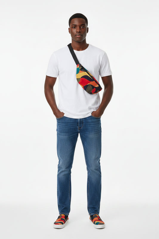 african print juneteenth festival wear fanny pack 
