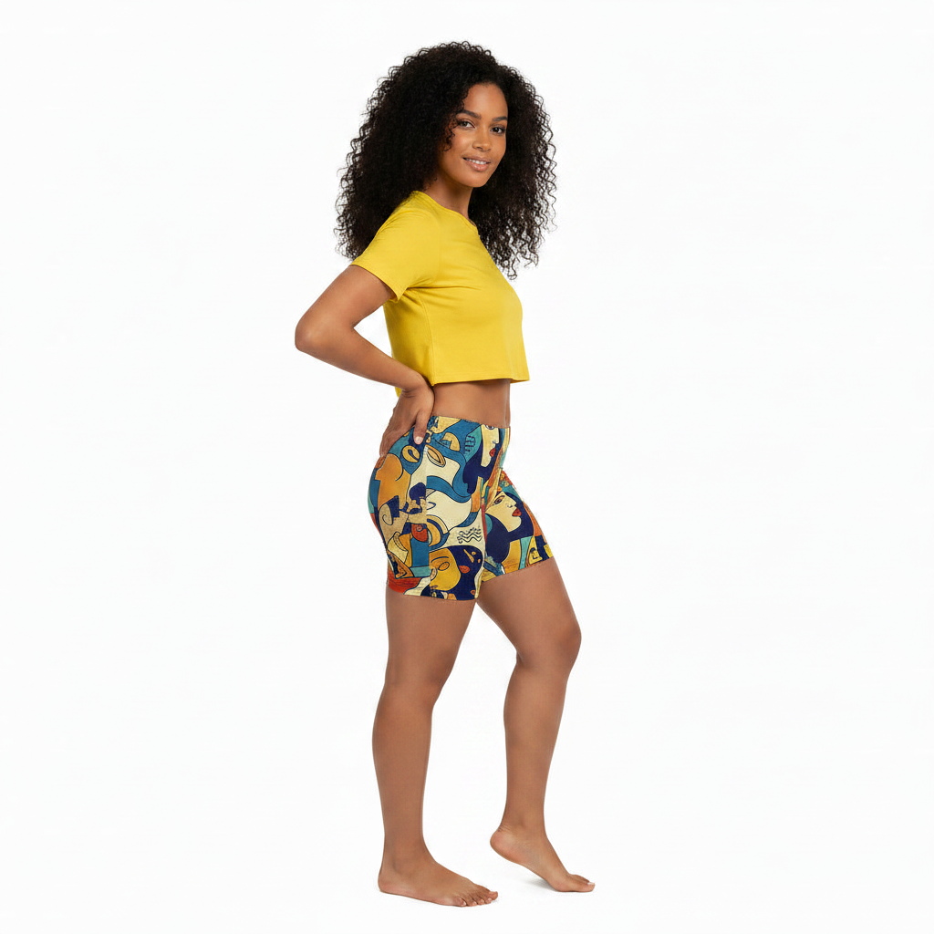 ÀWỌN ÌYÁ African Print Stretch Shorts | ASAKE-OGE