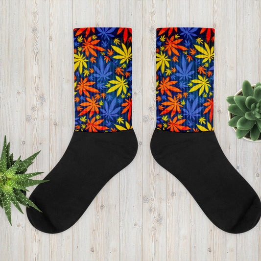 MaryJane African print crew socks 
