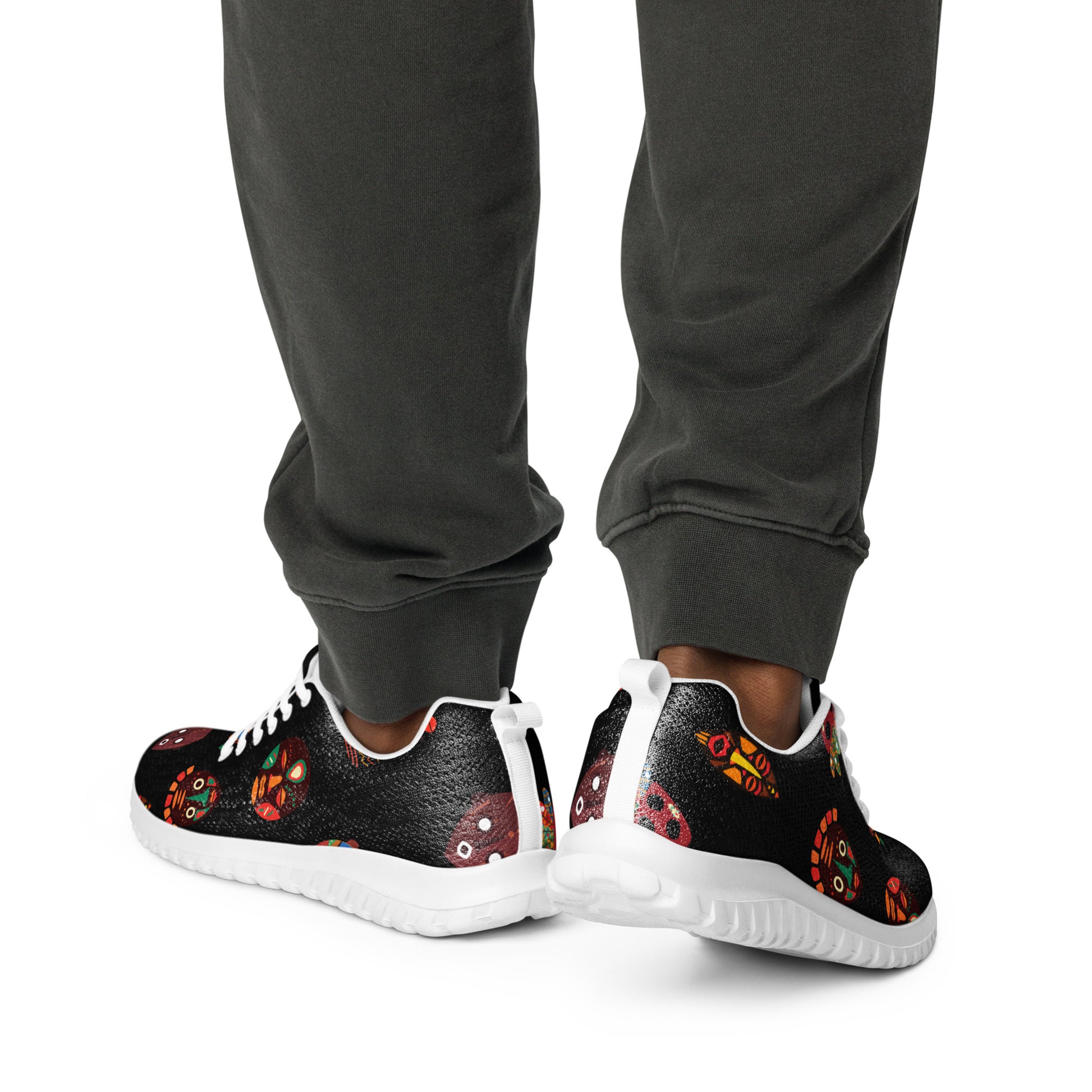 African Print Men's Athletic Shoes — Chi Tribal Mask | ASAKE-OGE