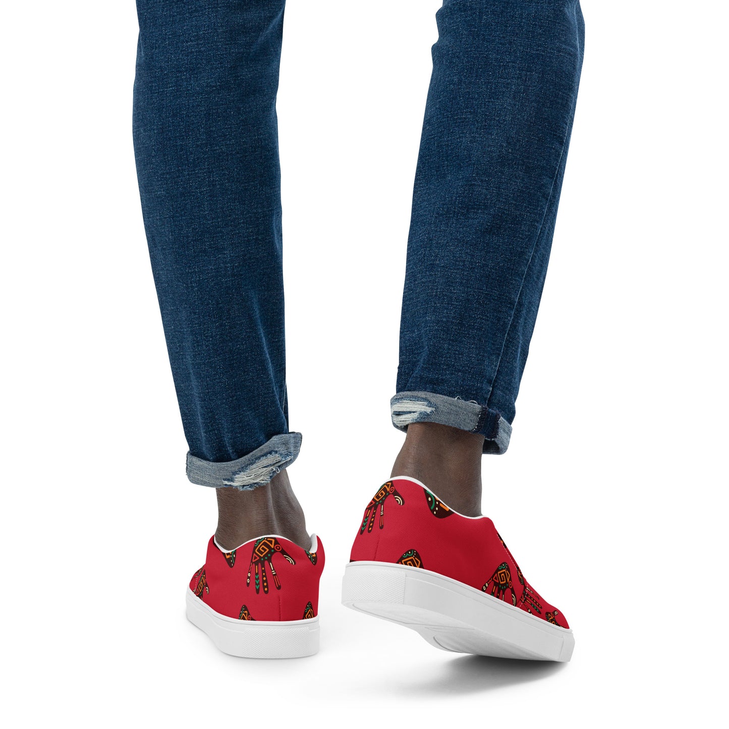 African Print Men's Slip-On Canvas Shoes | ASAKE-OGE