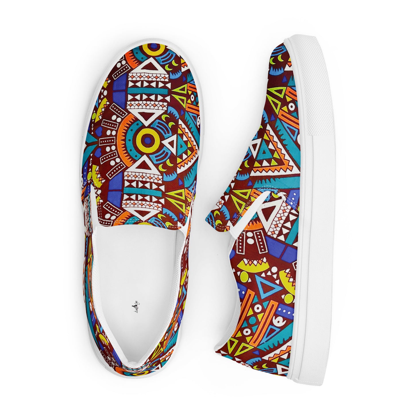 Tozi Aztec African Print Men’s slip-on canvas shoes