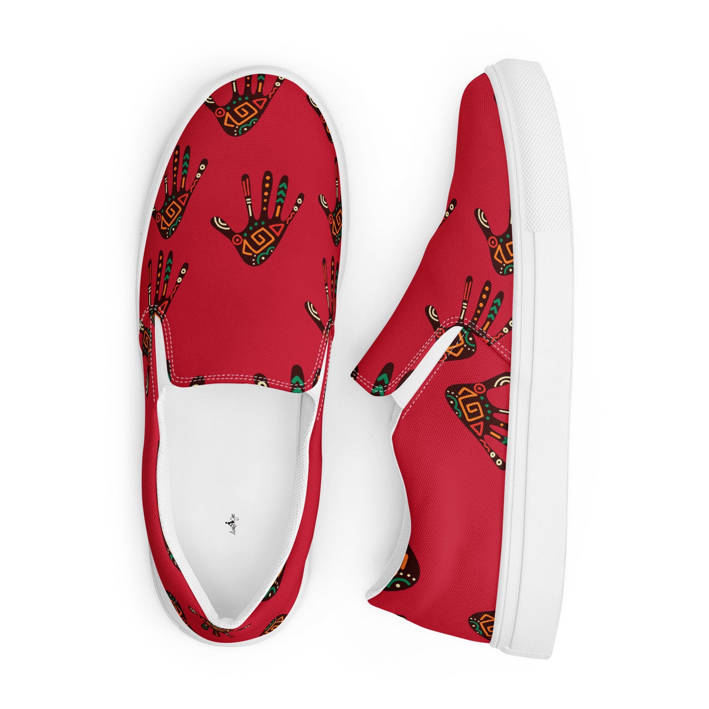 African Print Men's Slip-On Canvas Shoes | ASAKE-OGE