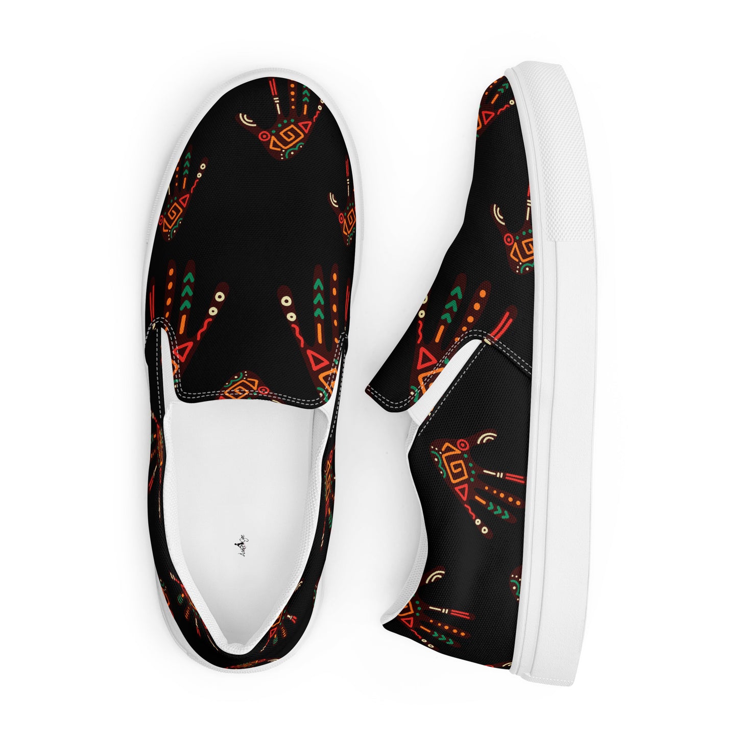 African Print Men's Slip-On Canvas Shoes | ASAKE-OGE