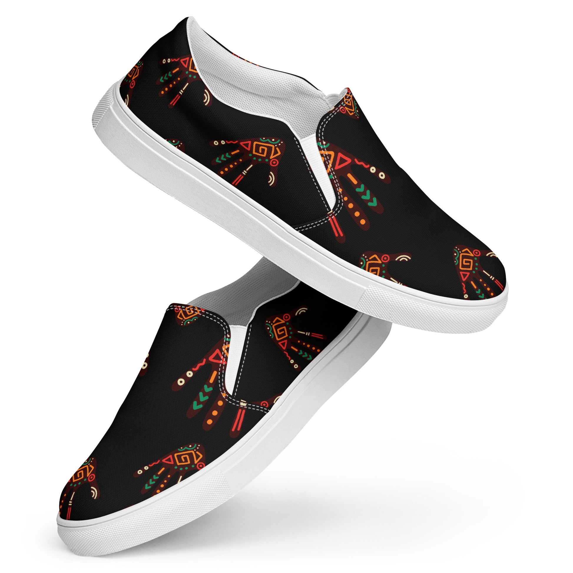 African Print Men's Slip-On Canvas Shoes | ASAKE-OGE