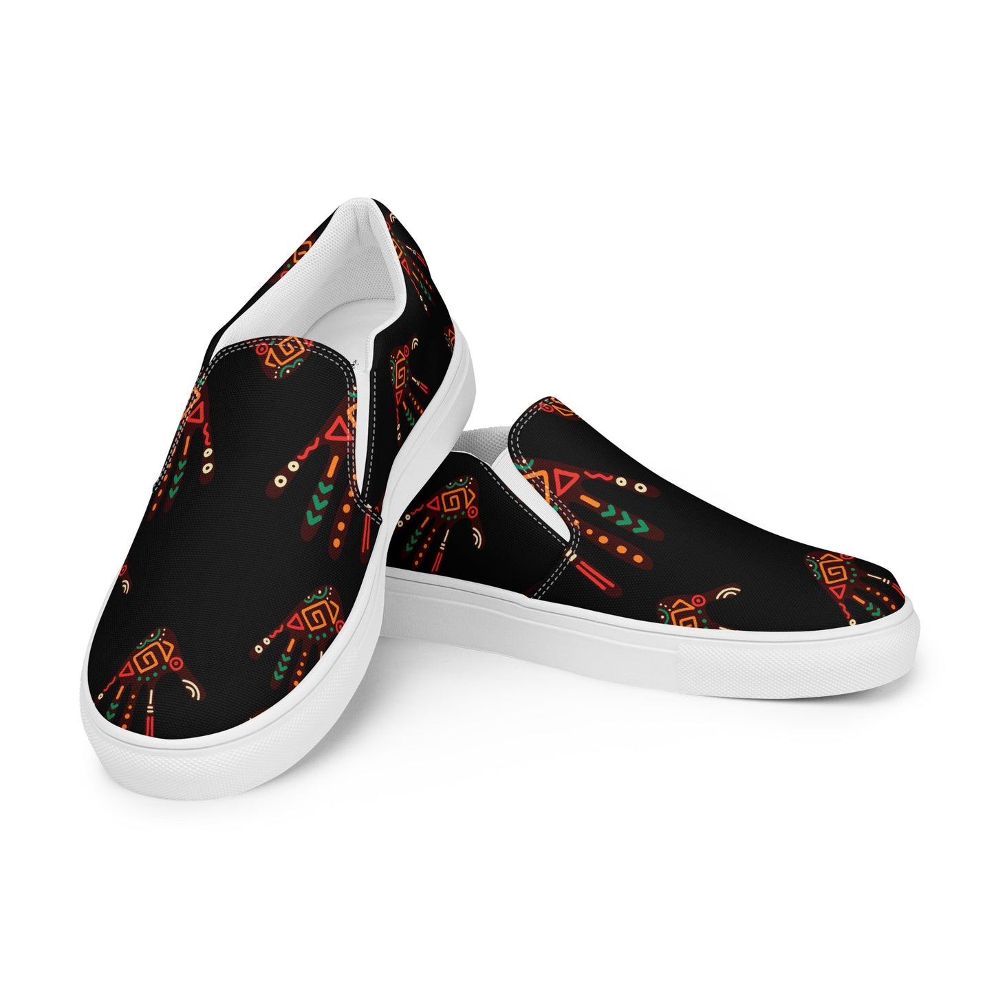 African Print Men's Slip-On Canvas Shoes | ASAKE-OGE