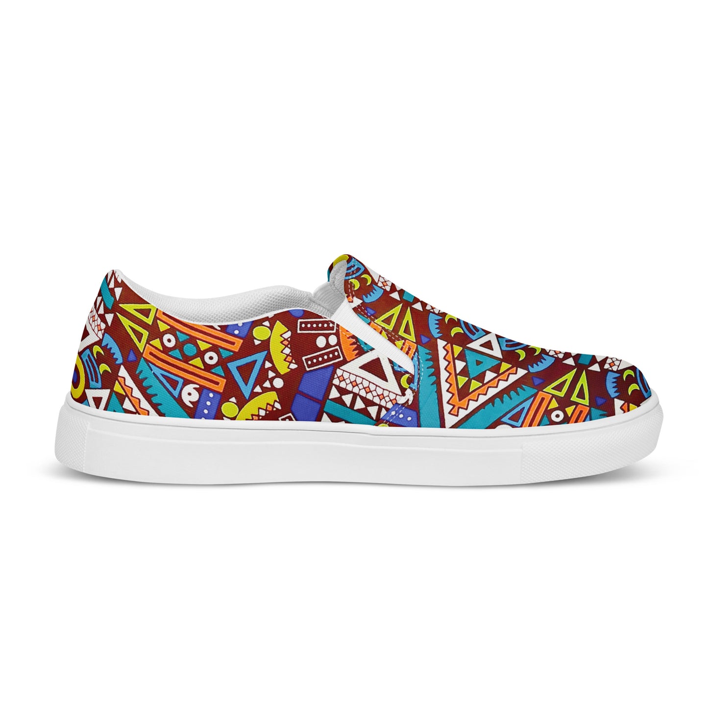 Tozi Aztec African Print Men’s slip-on canvas shoes