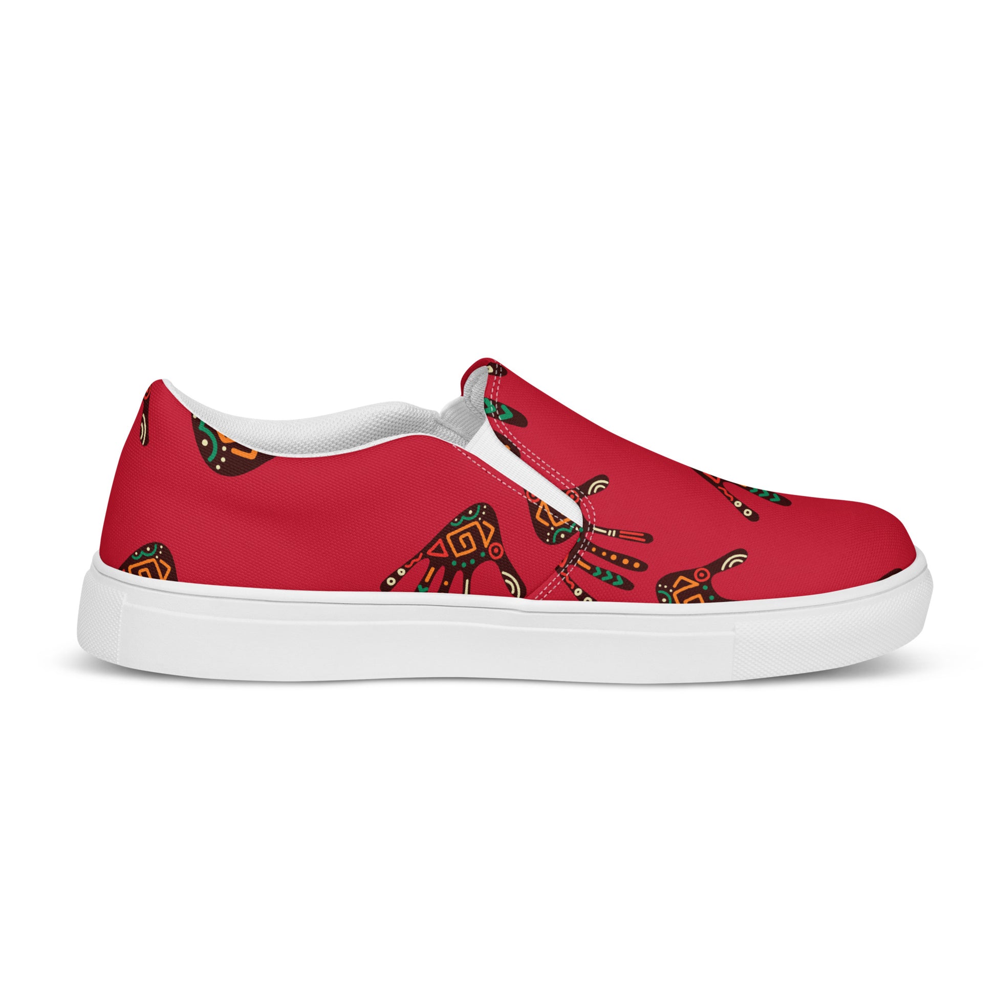 African Print Men's Slip-On Canvas Shoes | ASAKE-OGE