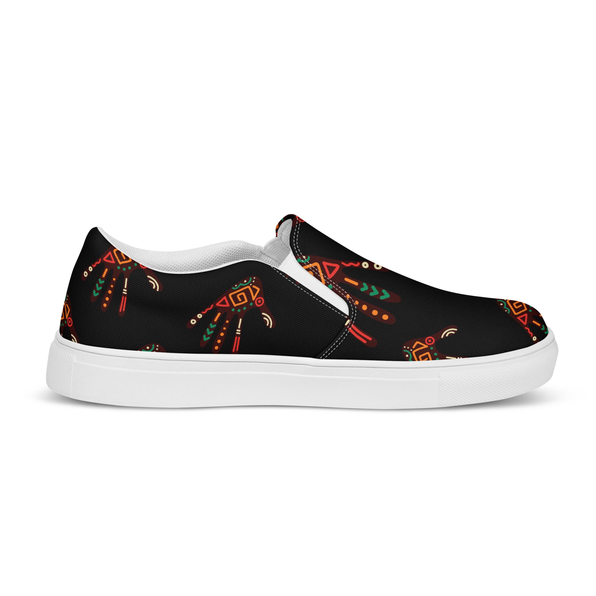 African Print Men's Slip-On Canvas Shoes | ASAKE-OGE