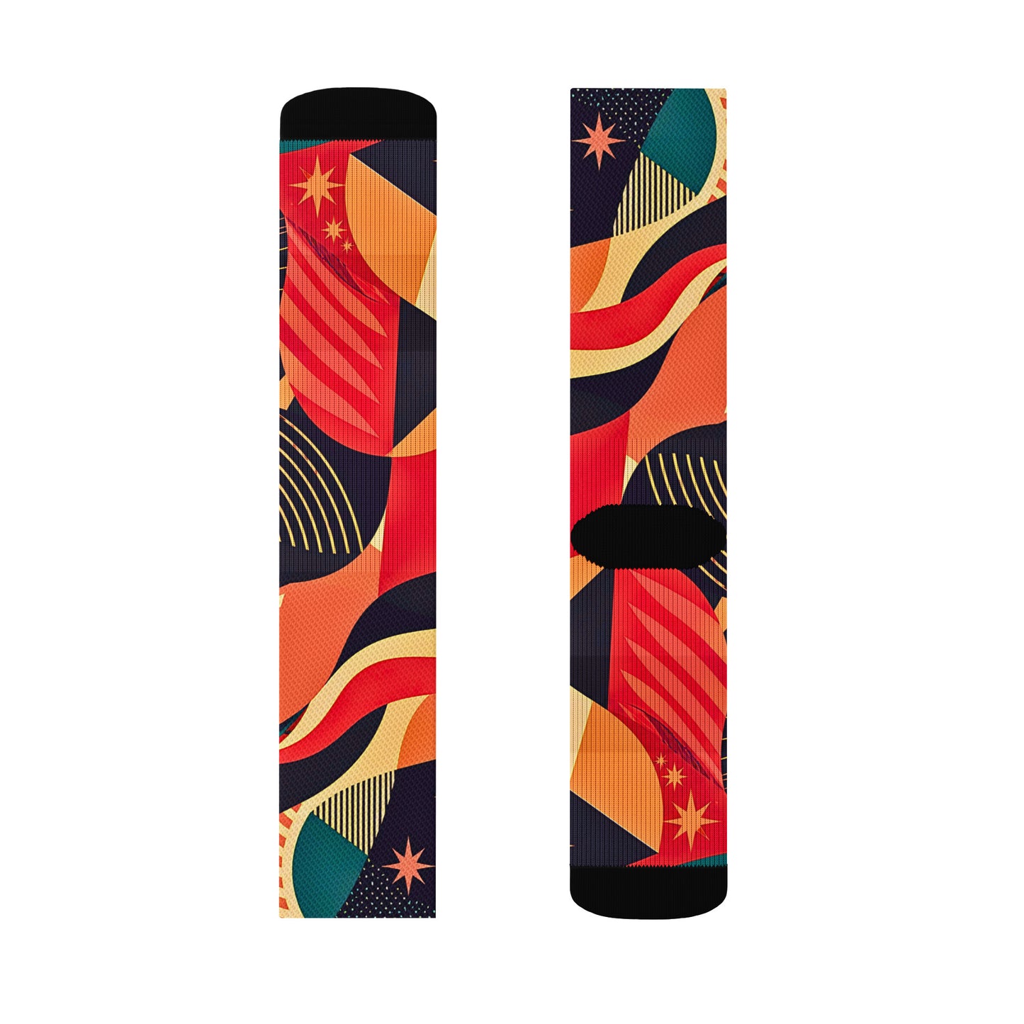 ÌGBÀ African print crew socks with sneakers