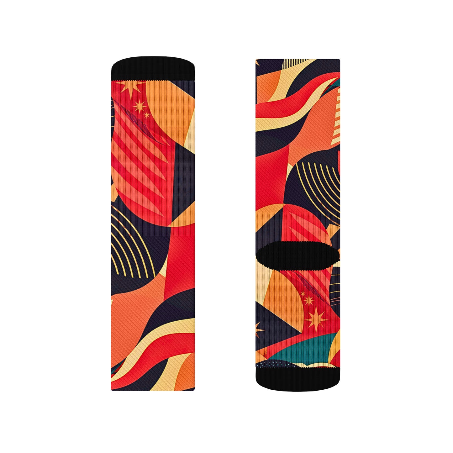 ÌGBÀ African print crew socks with sneakers