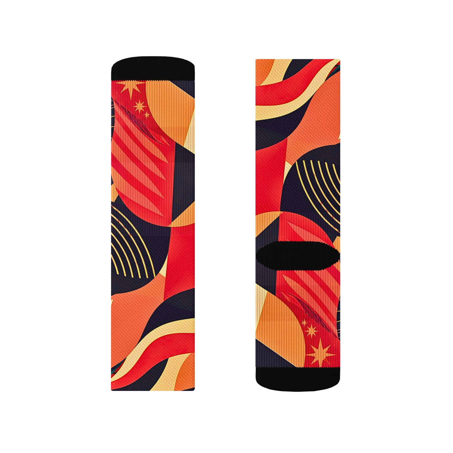 ÌGBÀ African print crew socks with sneakers