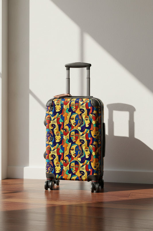 ÀWỌN ÀYA African print hard-shell suitcase