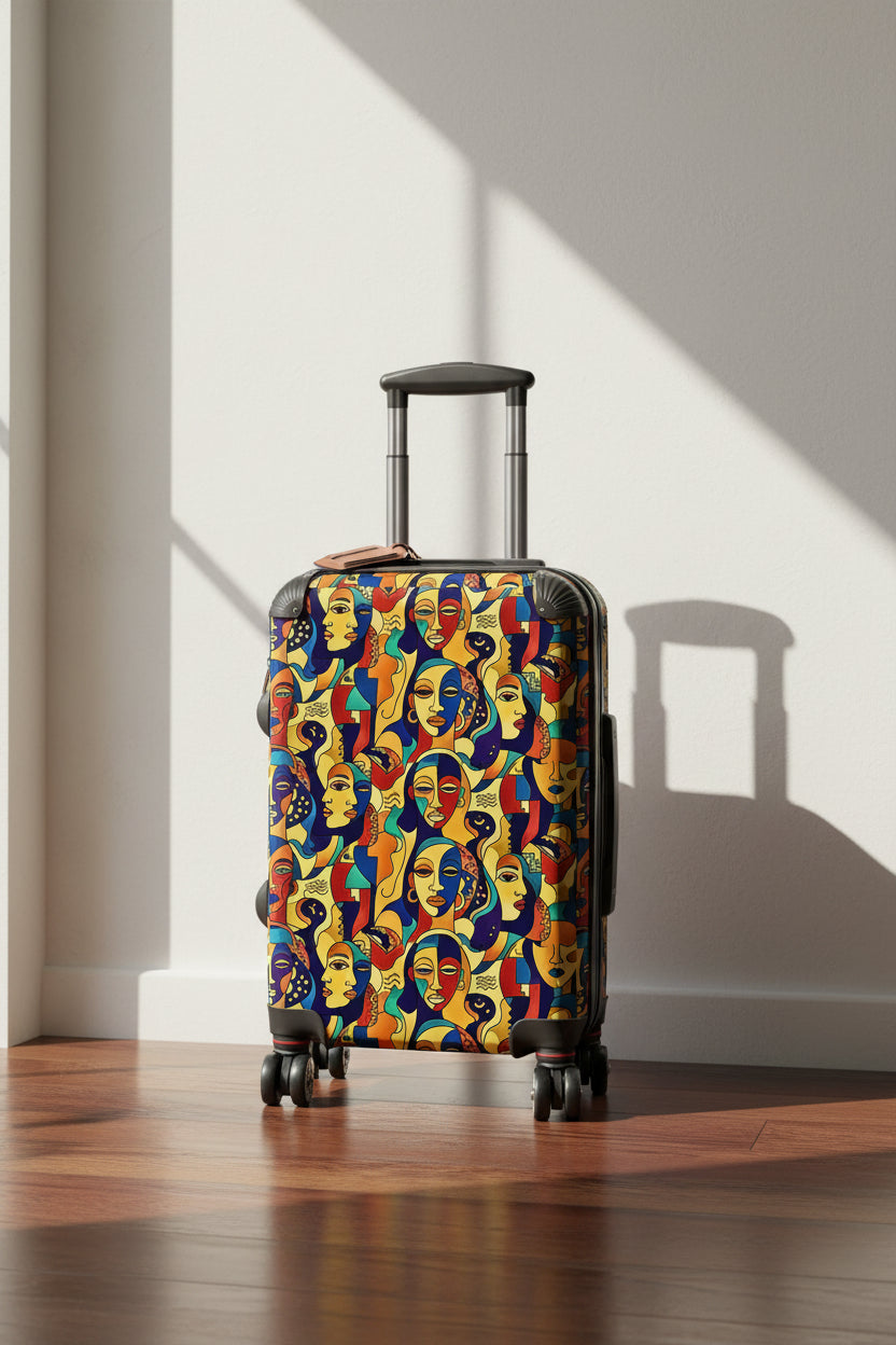 ÀWỌN ÀYA African print hard-shell suitcase
