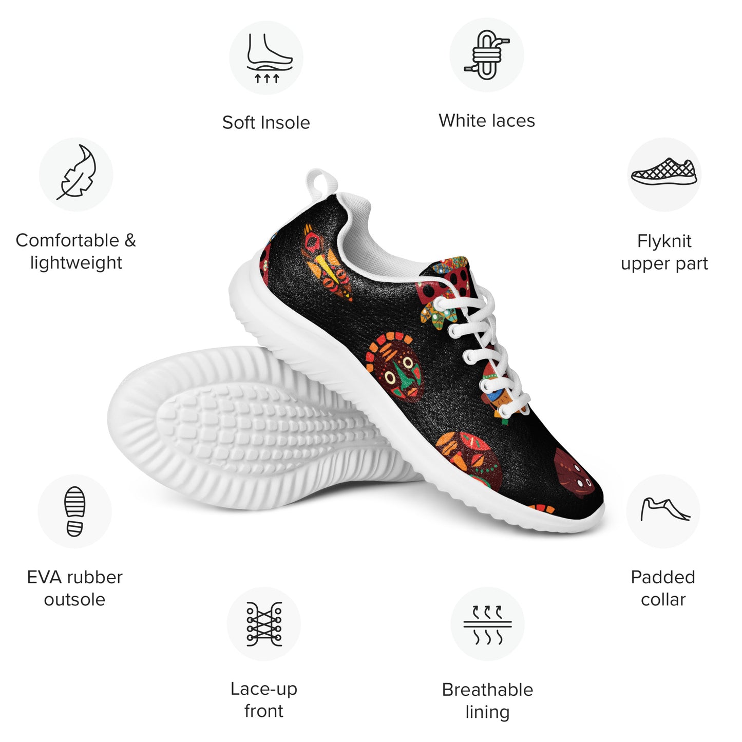Chi Tribal Mask Multi-Face Women’s athletic shoes
