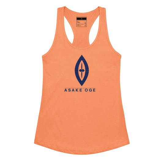 Women's Fitted Racerback Tank Top | ASAKE-OGE Sovereign Emblem