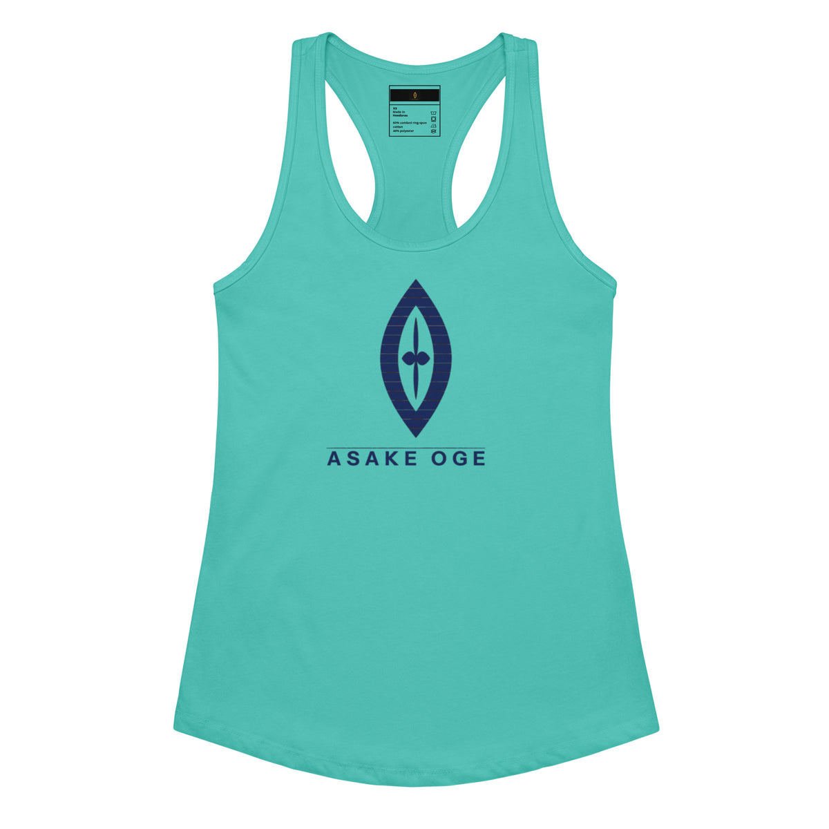 Women's Fitted Racerback Tank Top | ASAKE-OGE Sovereign Emblem