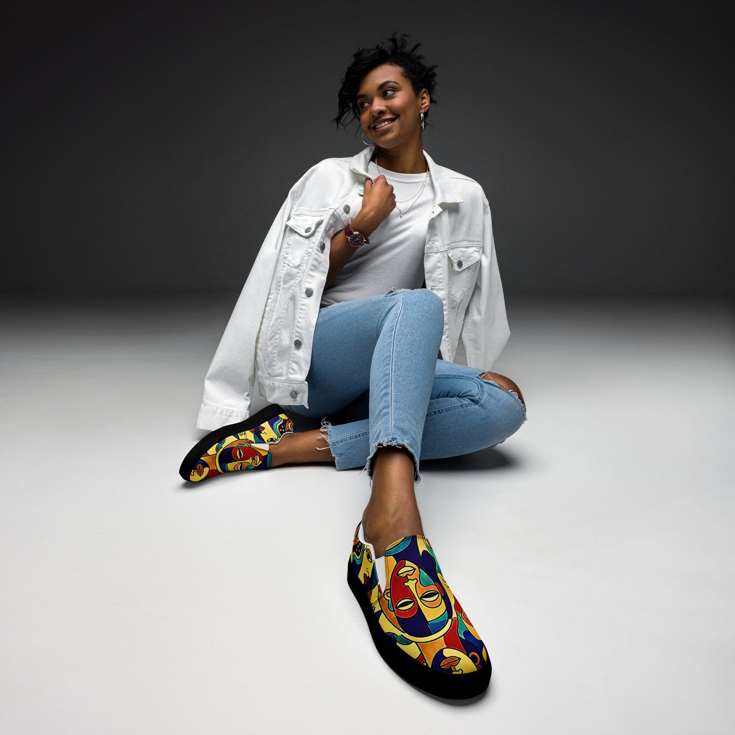  ÀWỌN ÀYA African print slip-on shoes for Juneteenth streetwear 