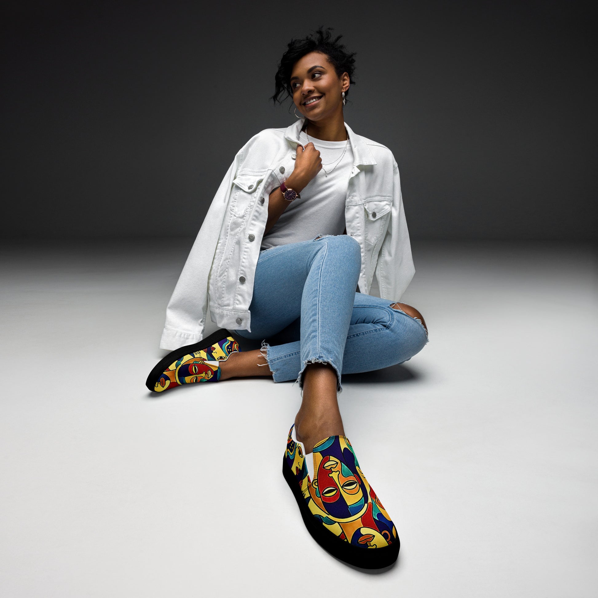  ÀWỌN ÀYA African print slip-on shoes for Juneteenth streetwear 