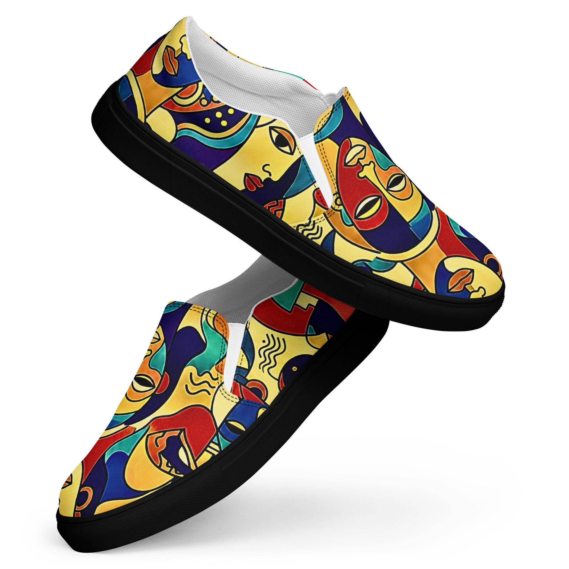 ÀWỌN ÀYA African print slip-on shoes for Juneteenth streetwear 