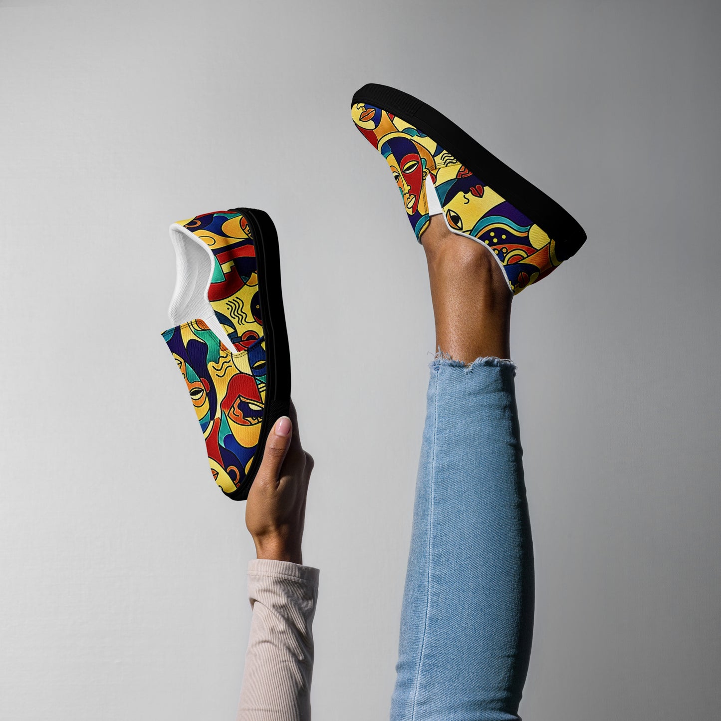 ÀWỌN ÀYA African print slip-on shoes for Juneteenth streetwear 