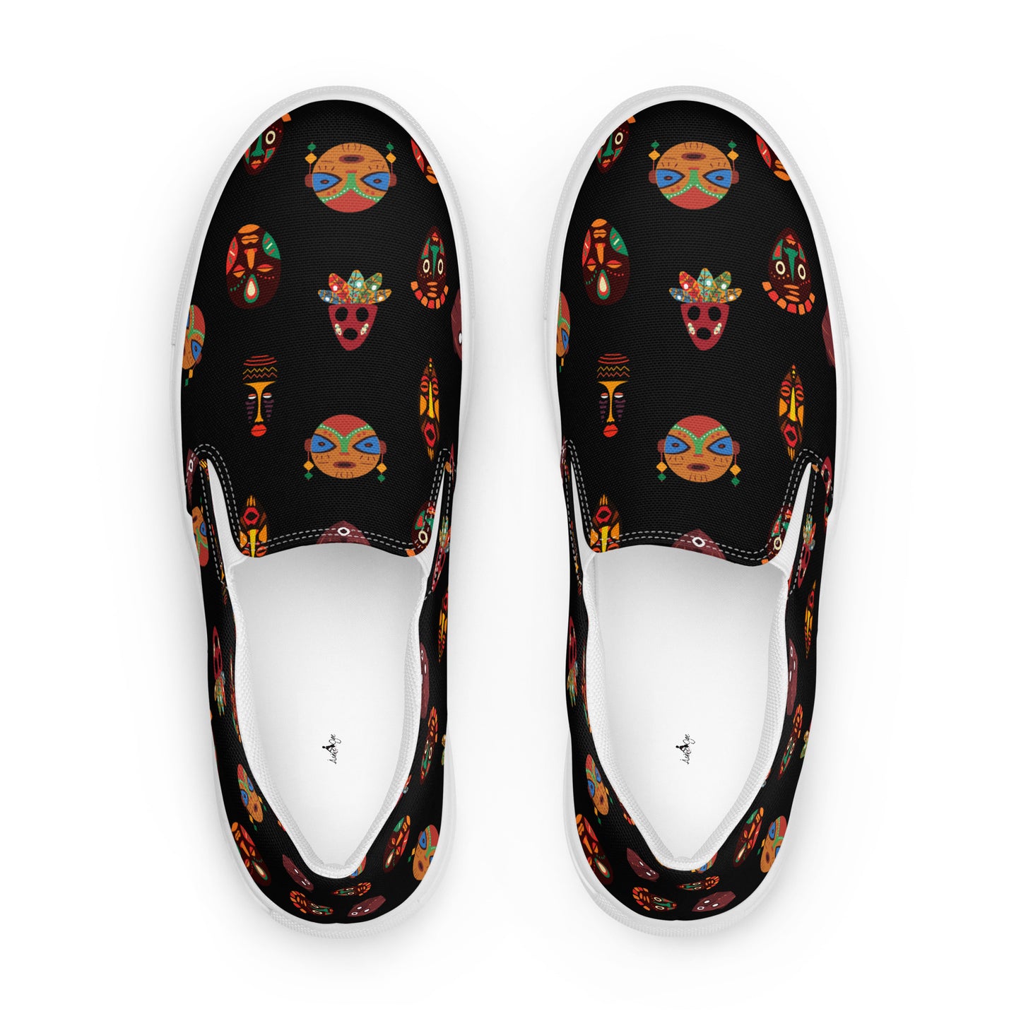 Duro Midnight Tribal Palm Print Women's Slip-On Canvas - Breathable