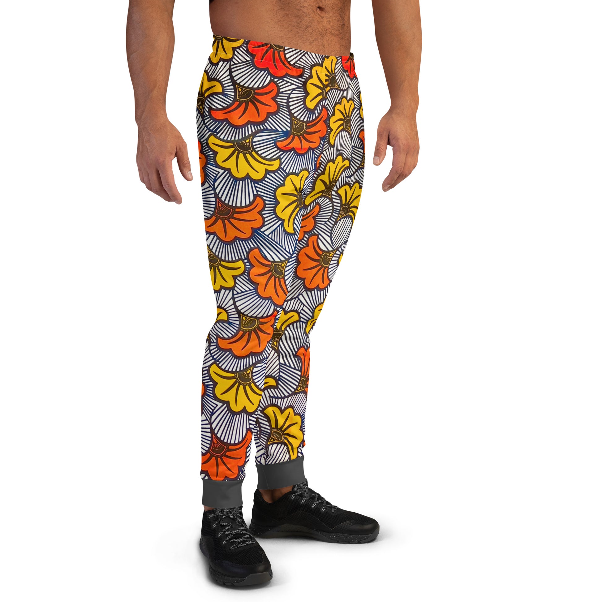 Adun Men's African Print Casual Sports Workout Joggers