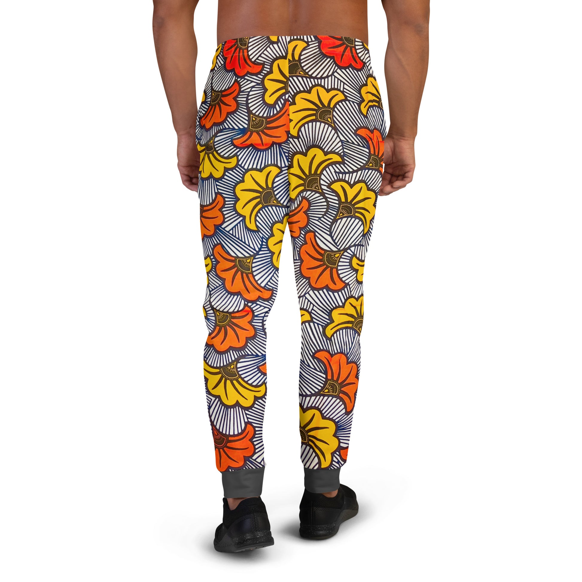 Adun Men's African Print Casual Sports Workout Joggers