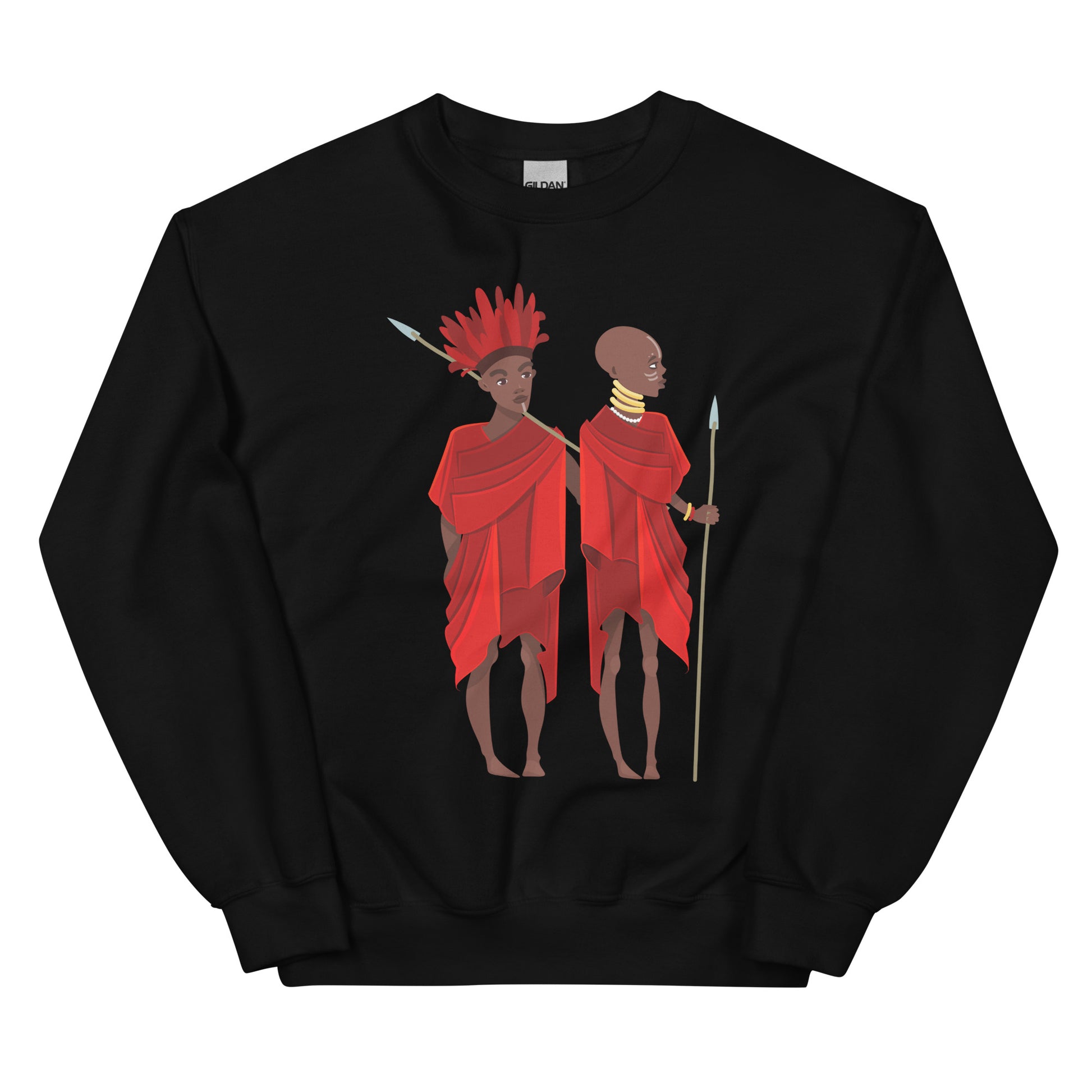 African Heritage Unisex Sweatshirt — Agojie Warrior Print Crewneck