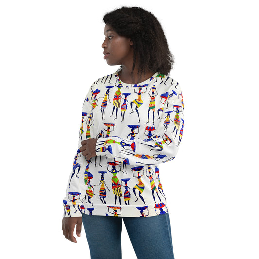African Print Ankara Unisex Sweatshirt — Yeye Heritage Fleece Pullover
