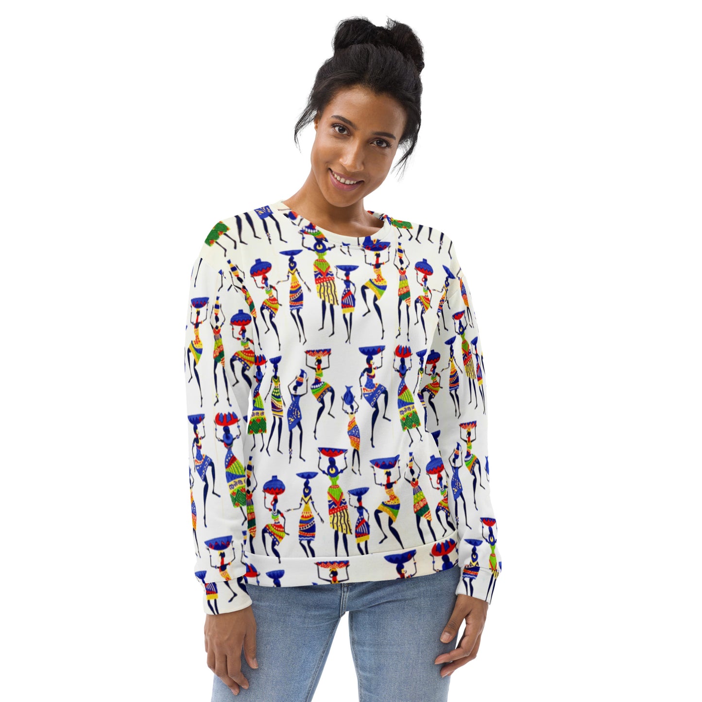 African Print Ankara Unisex Sweatshirt — Yeye Heritage Fleece Pullover