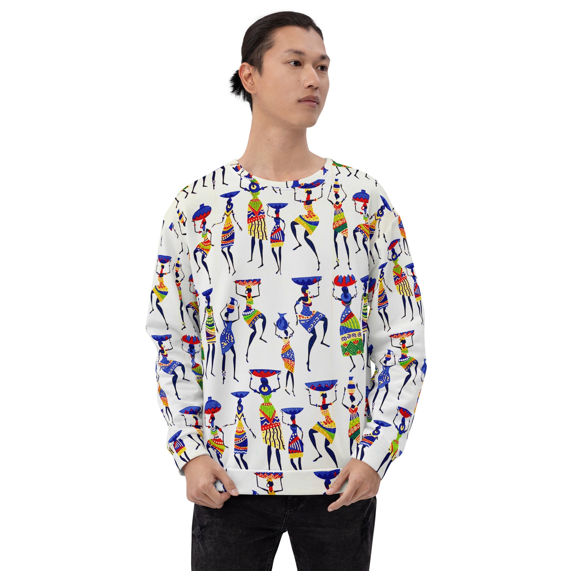 African Print Ankara Unisex Sweatshirt — Yeye Heritage Fleece Pullover
