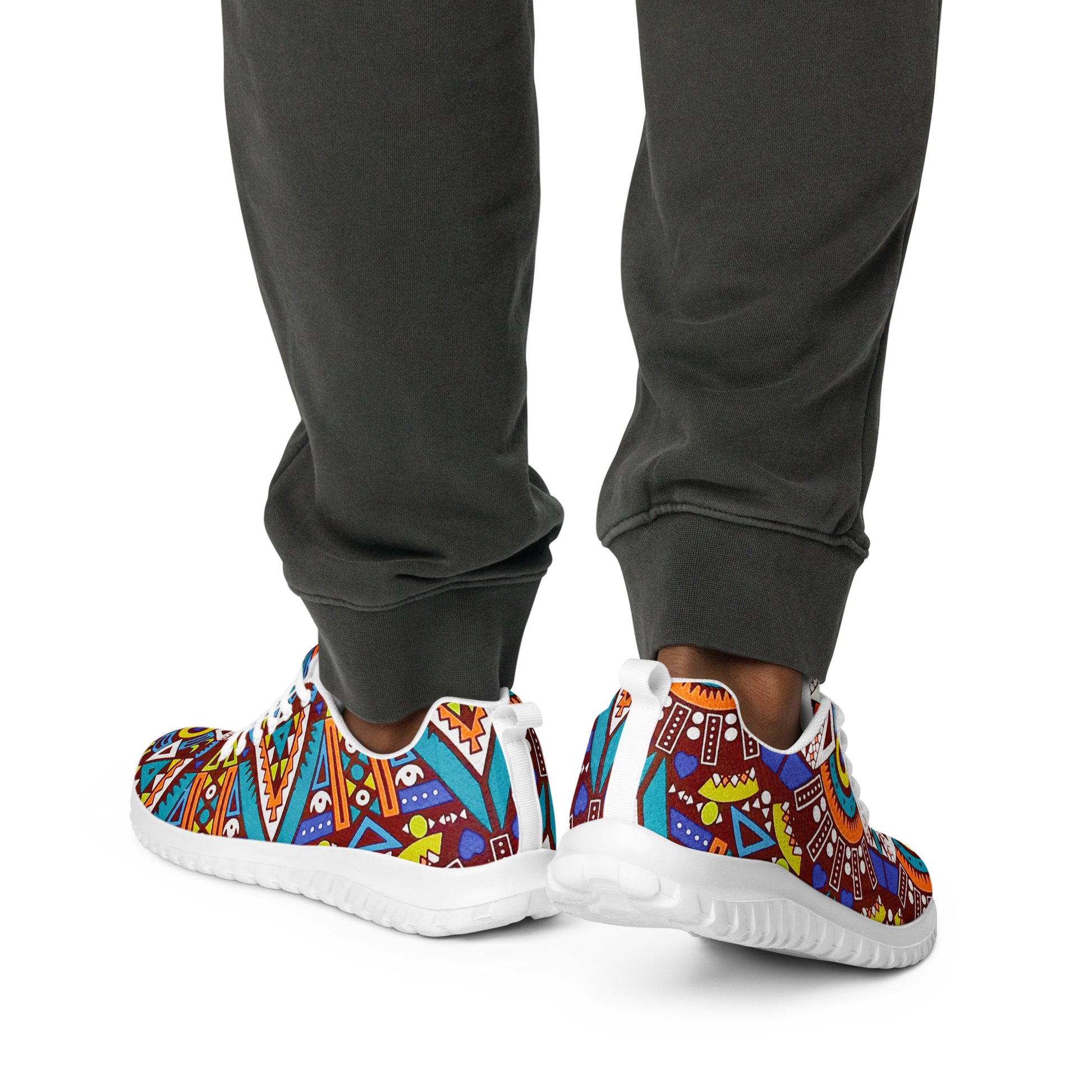 African Print Men's Athletic Shoes — Tozi Tribal Sneaker