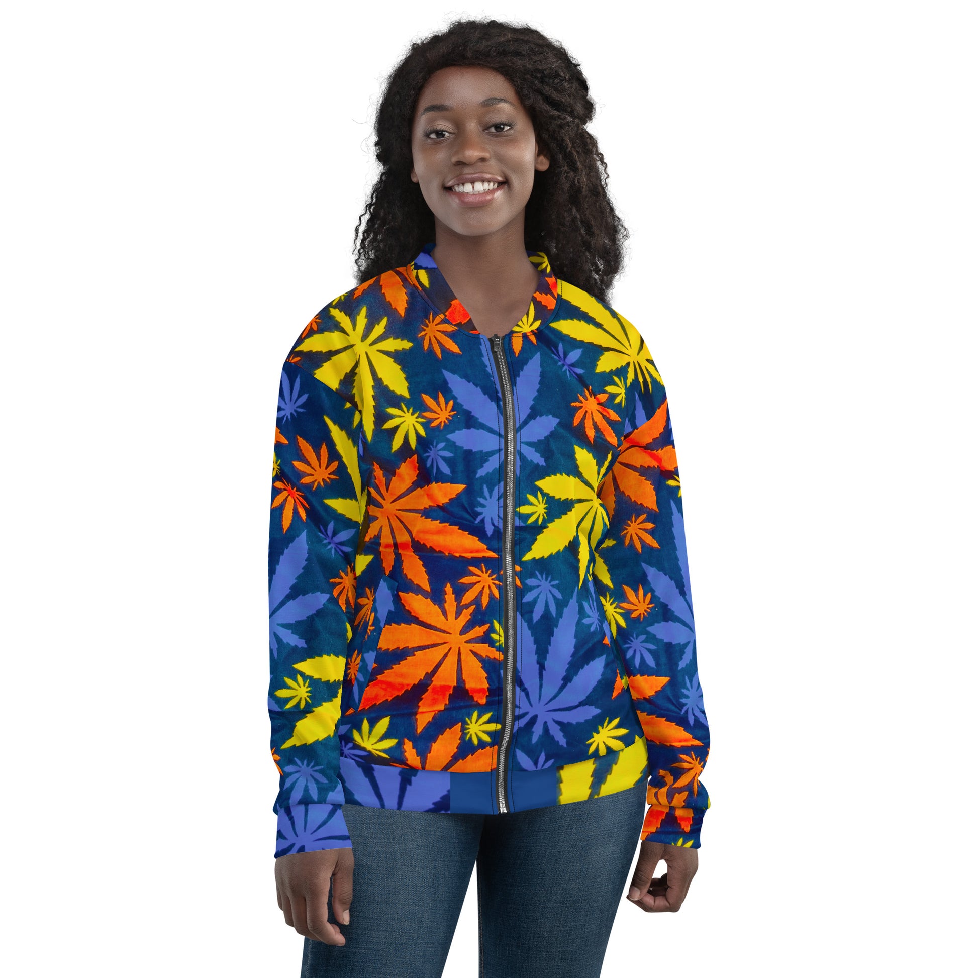 African Print Unisex Bomber Jacket — Mari | ASAKE-OGE