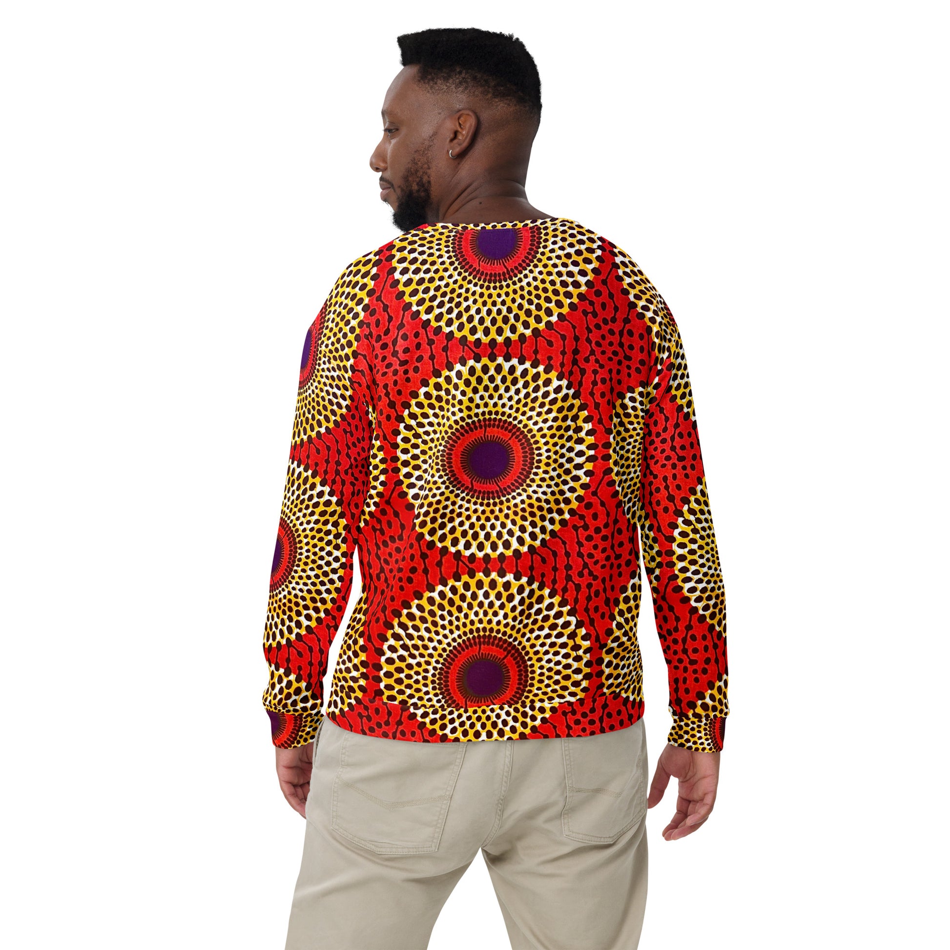 African Print Unisex Sweatshirt — Rekiana All-Over Print Crewneck