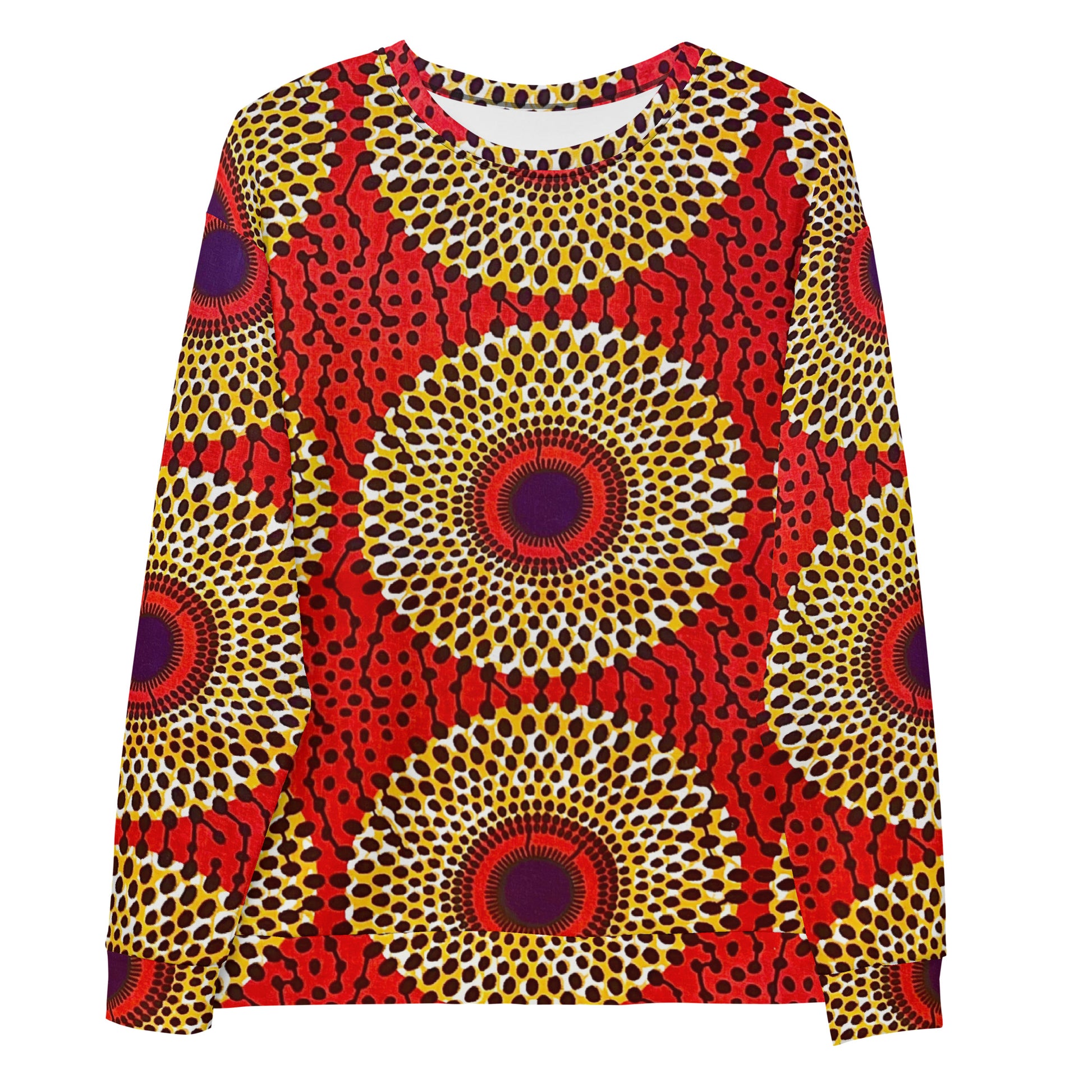 African Print Unisex Sweatshirt — Rekiana All-Over Print Crewneck