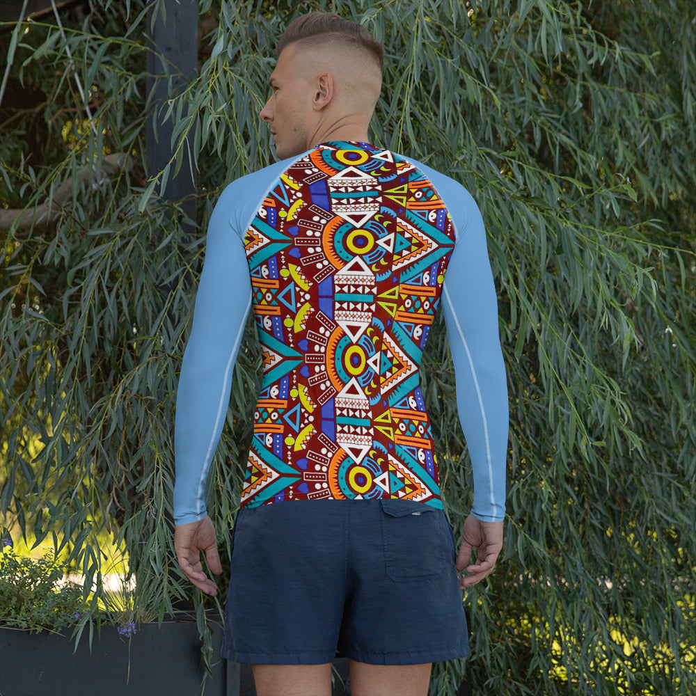 Tozi Aztec Print Men's Rash Guard