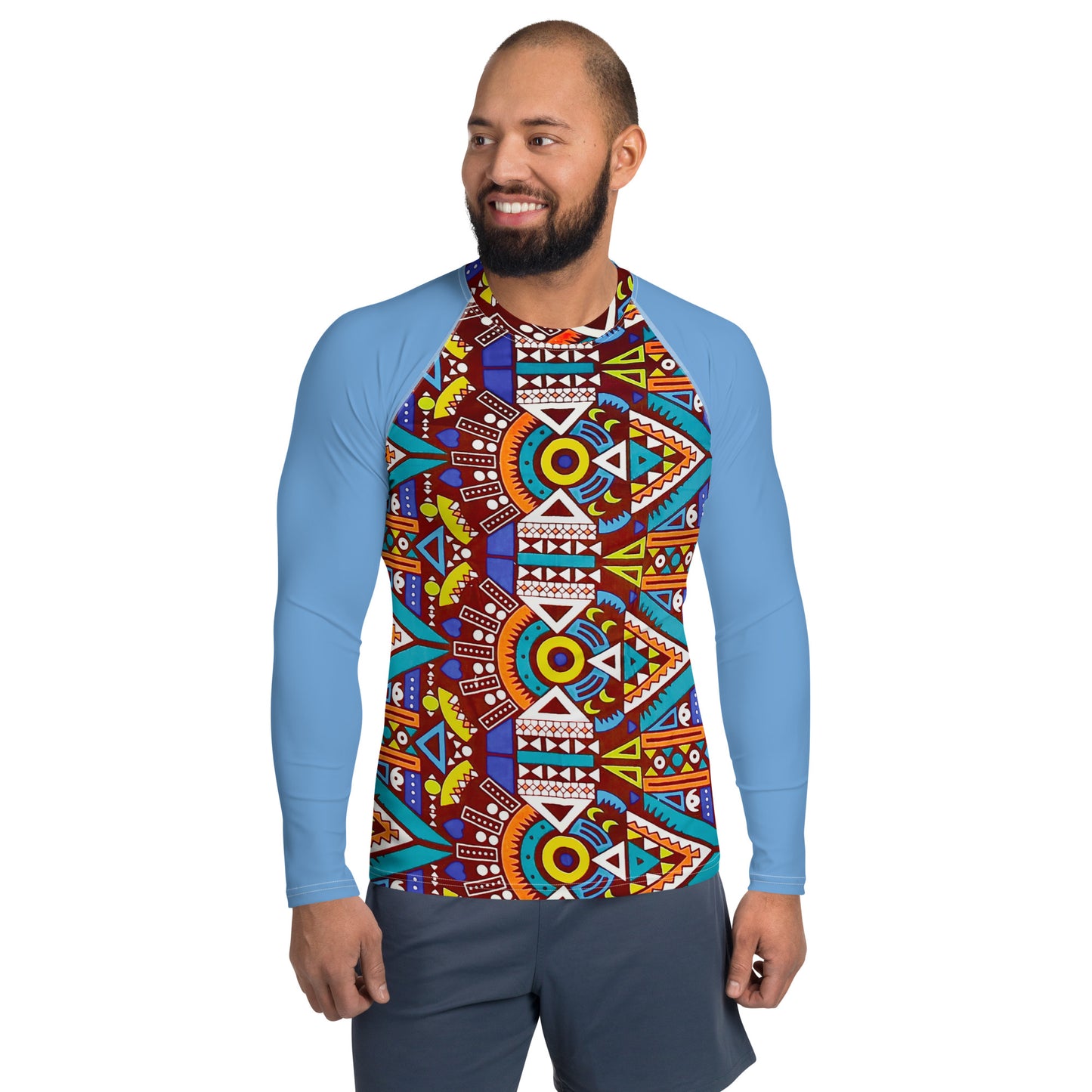Tozi Aztec Print Men's Rash Guard