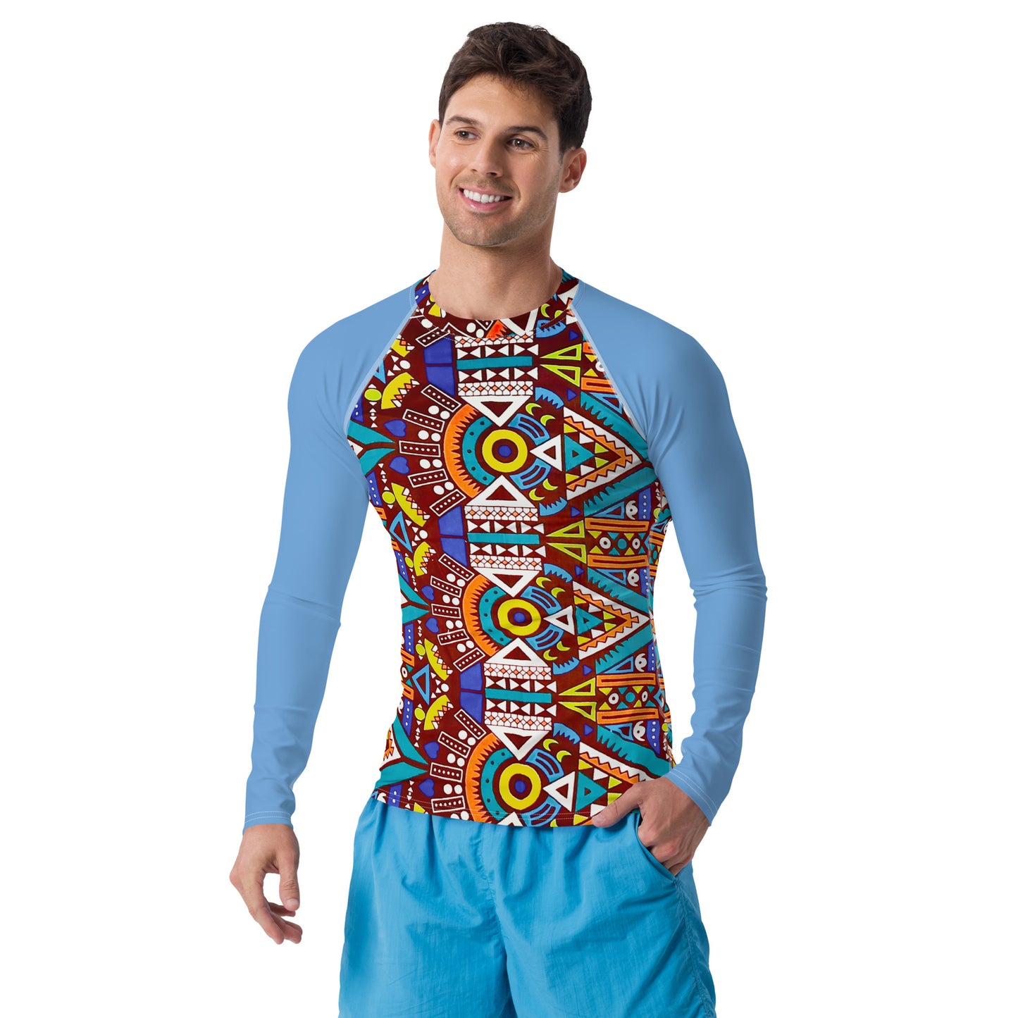 Tozi Aztec Print Men's Rash Guard