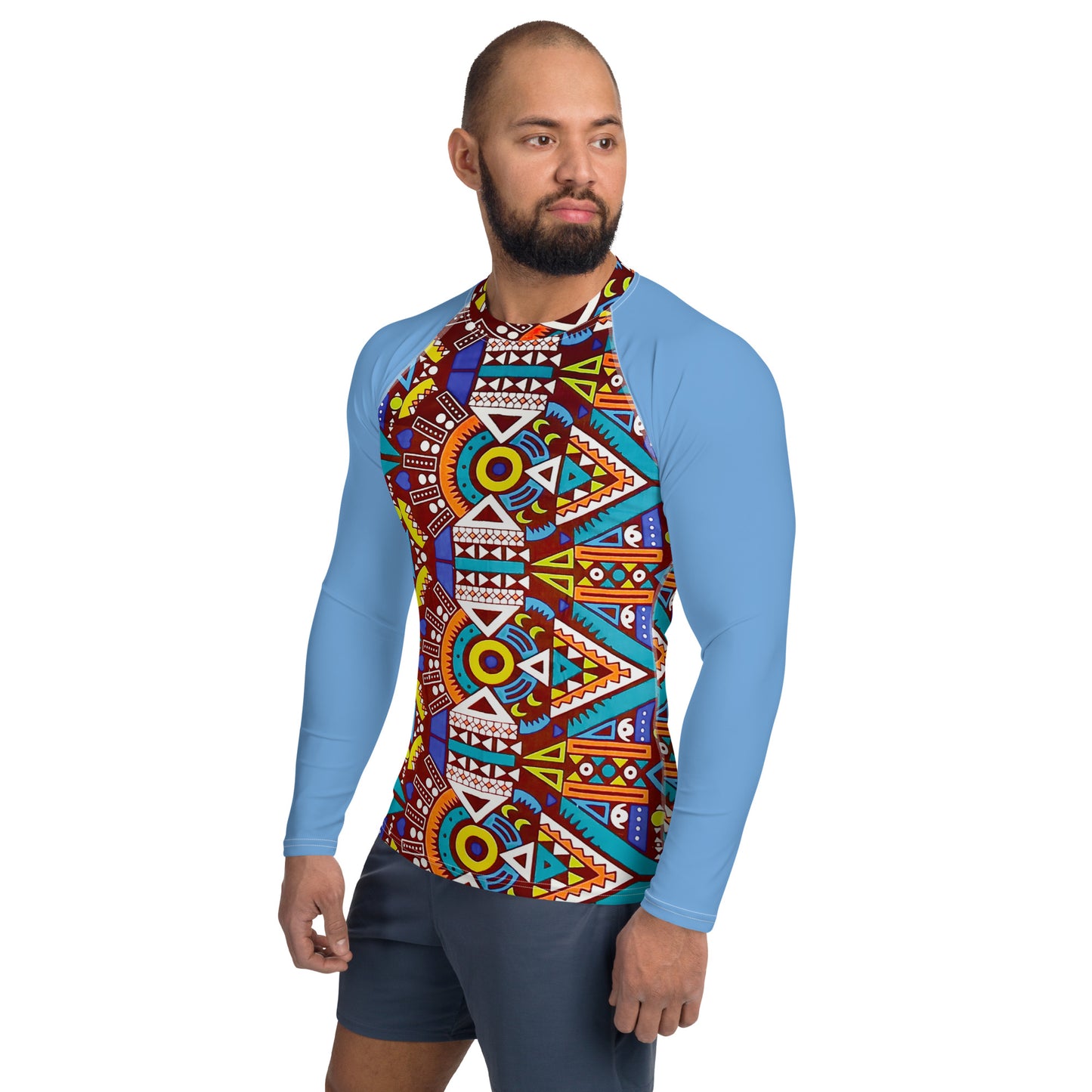 Tozi Aztec Print Men's Rash Guard