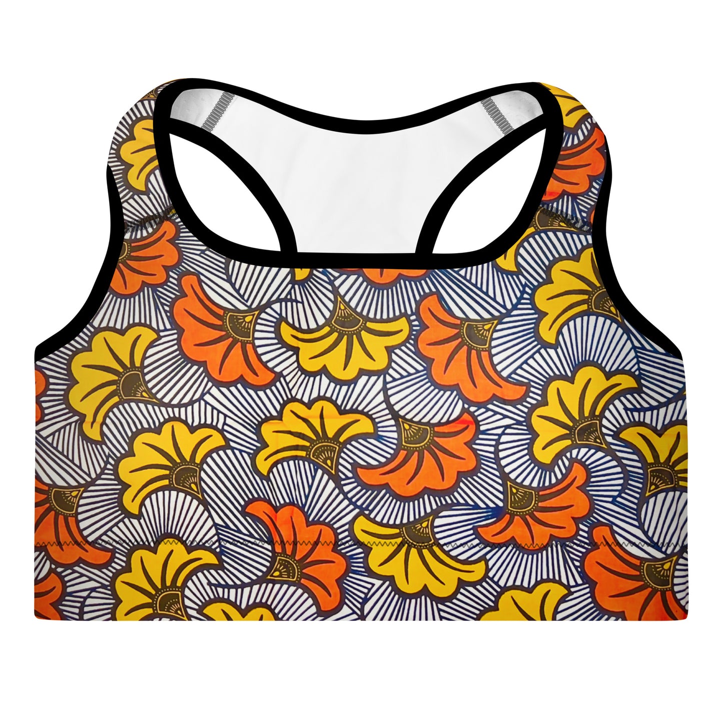 Adun Bloom Print Racerback Sports Bra - Moisture-Wicking Performance
