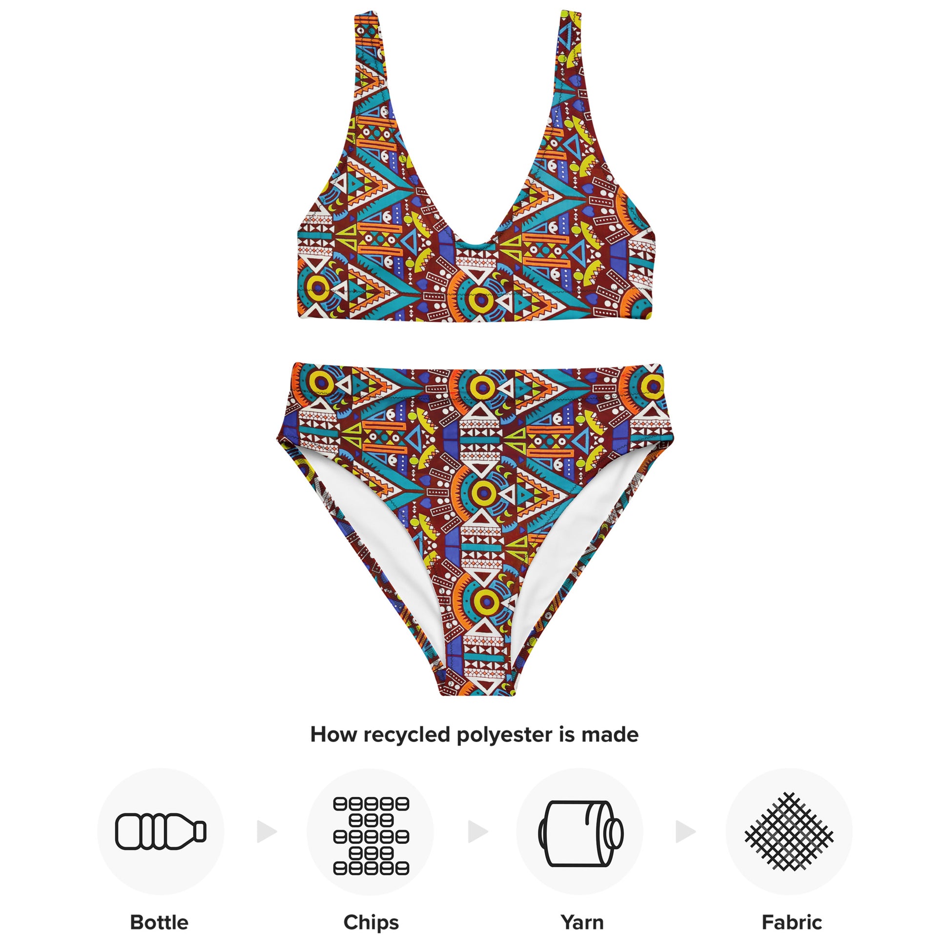 Odyssey Aztec High-Waist African Print Bikini