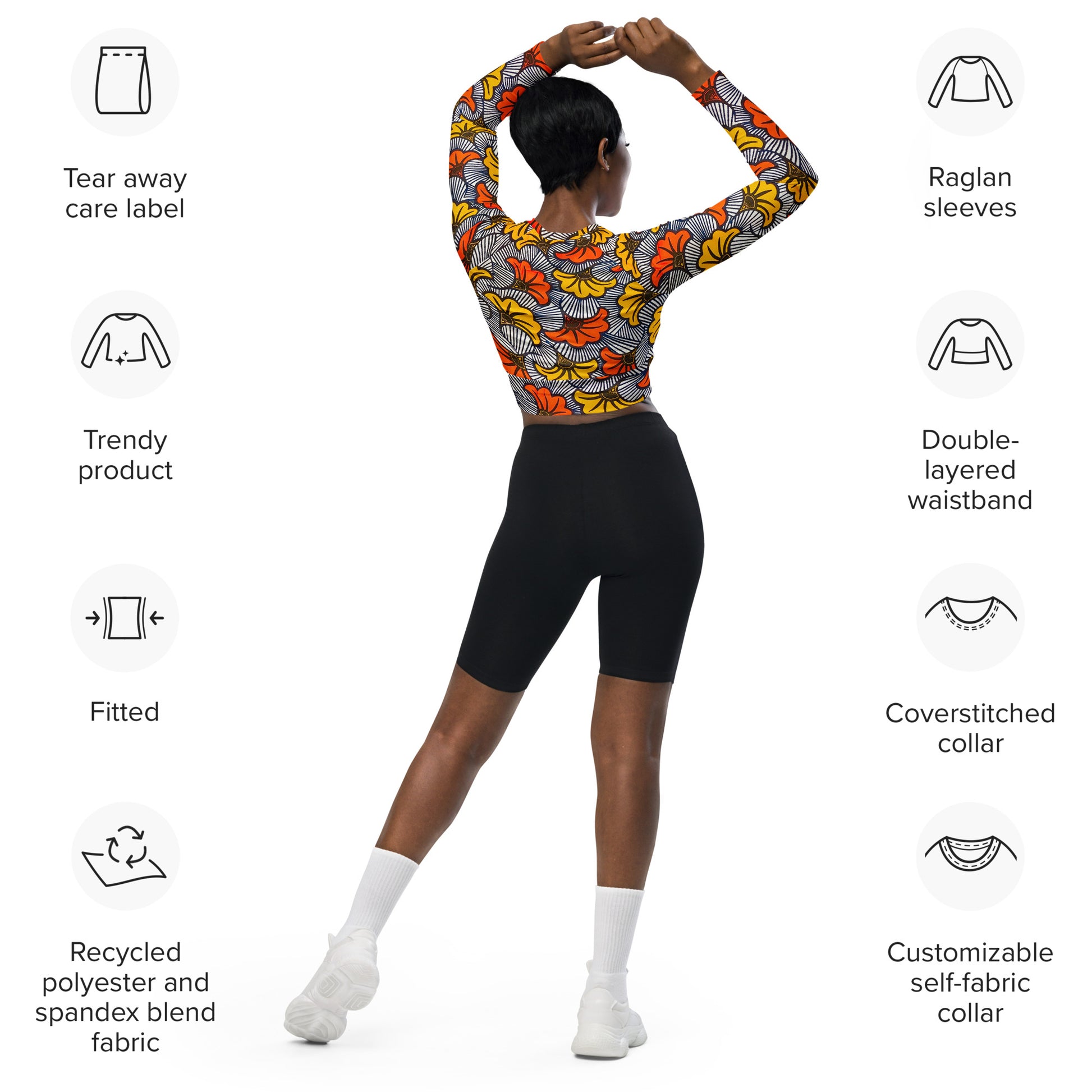 Adun long-sleeve crop top