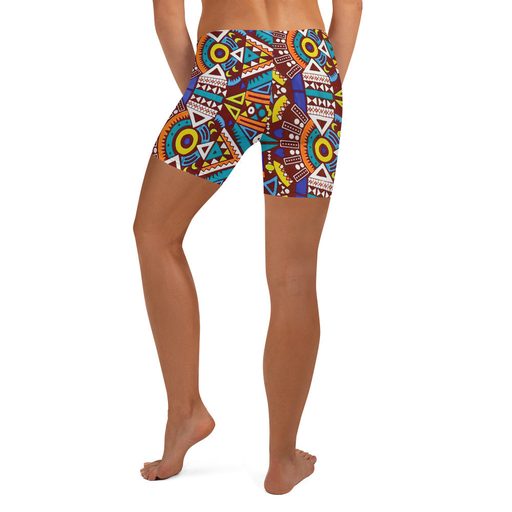 Tozi Yoga Print Sports Shorts