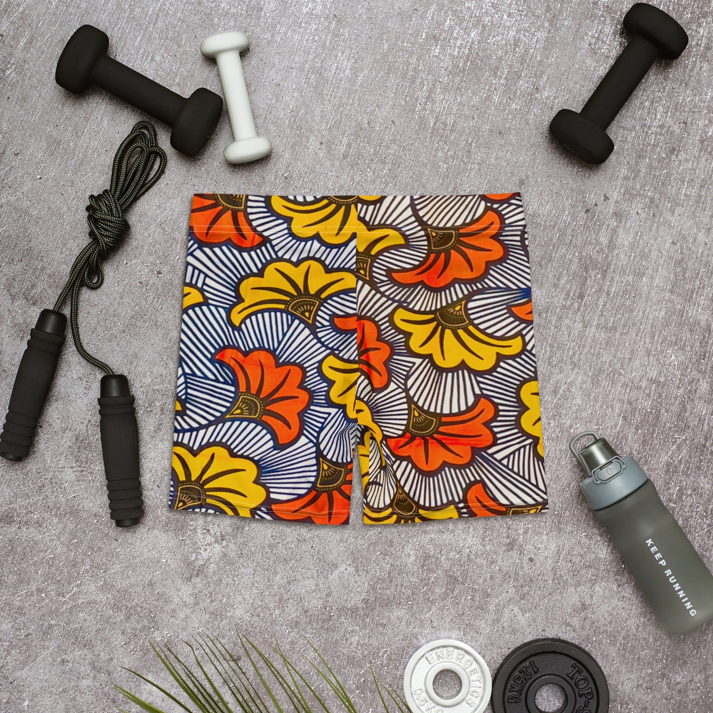 Adun ankara floral print yoga Shorts